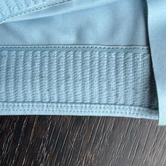 Girlfriend Collective Paloma Racer Back front zip hi impact Sports Bra Blue Var - Picture 14 of 16